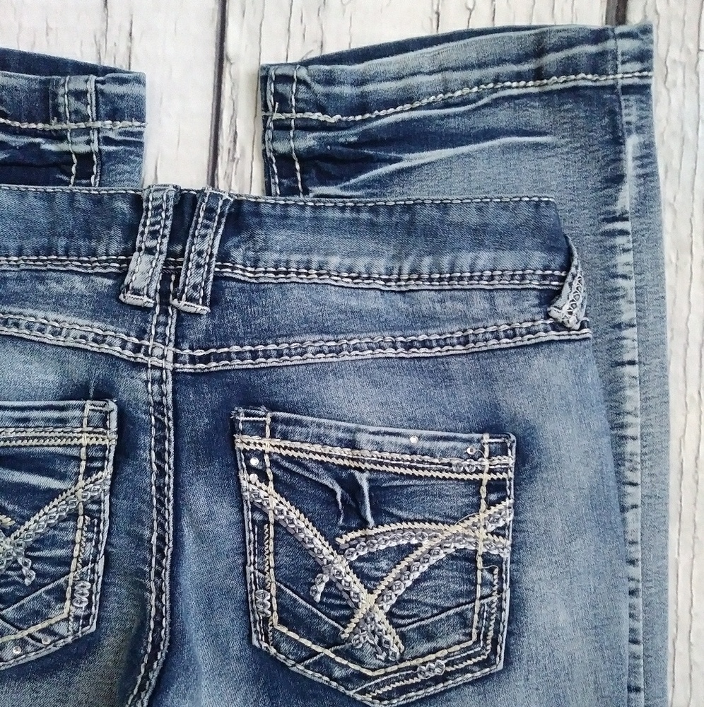 Red Camel Embellished Low Rise Bootcut Jeans Sz 5 - Picture 8 of 8